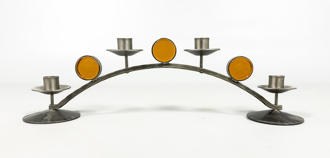 LJUSSTAKE, smide, glas, CBN Handsmide, Nybro.