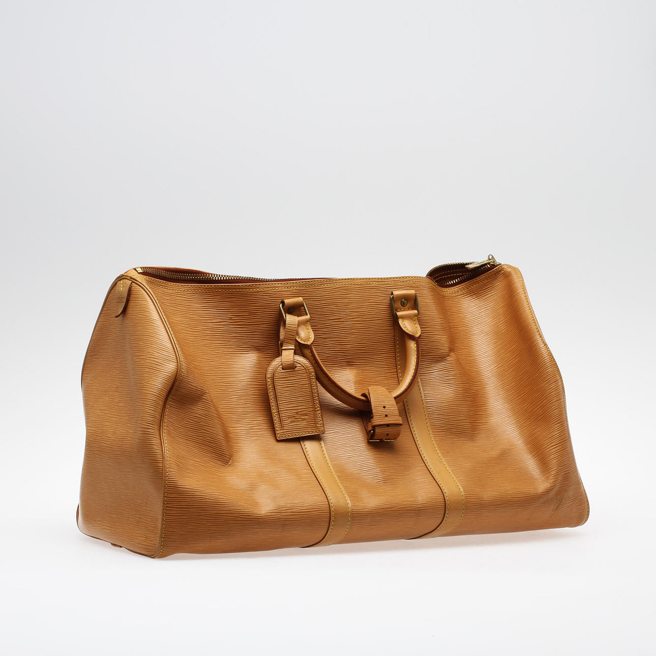 VÄSKA, "Keepall 50", Louis Vuitton, Epi brown.