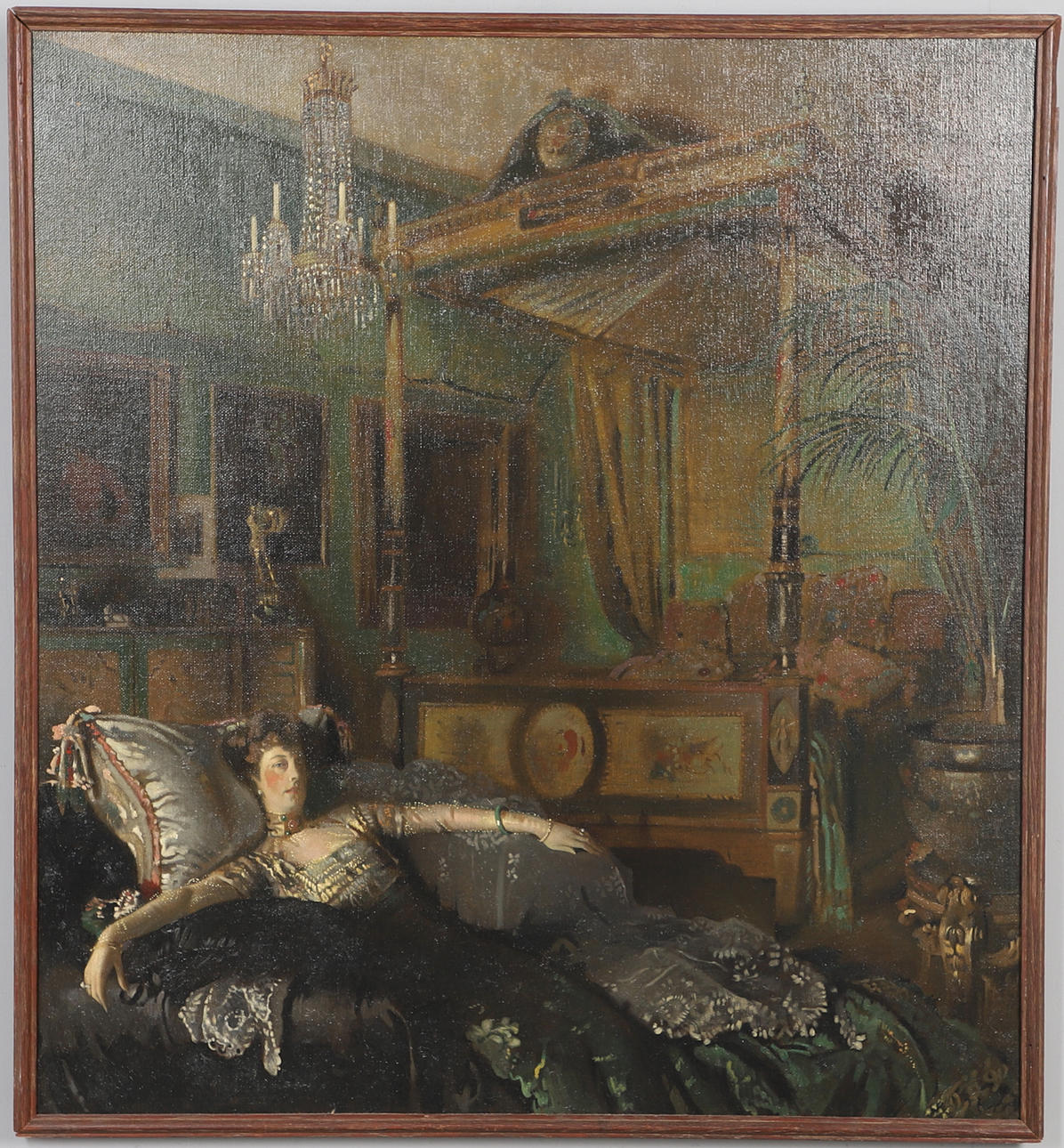 BARRINGTON BRAMLEY (B. 1950) AFTER WILLIAM ORPEN (1878-1931). INTERIOR AT CLONSILLA WITH MRS ST GEORGE.
