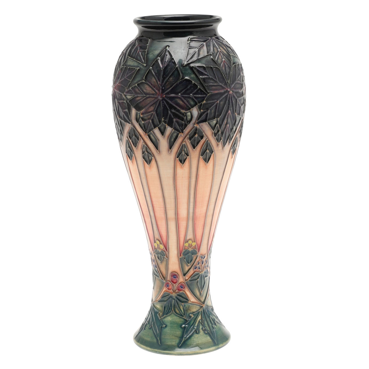 A MOORCROFT VASE - CLUNY.