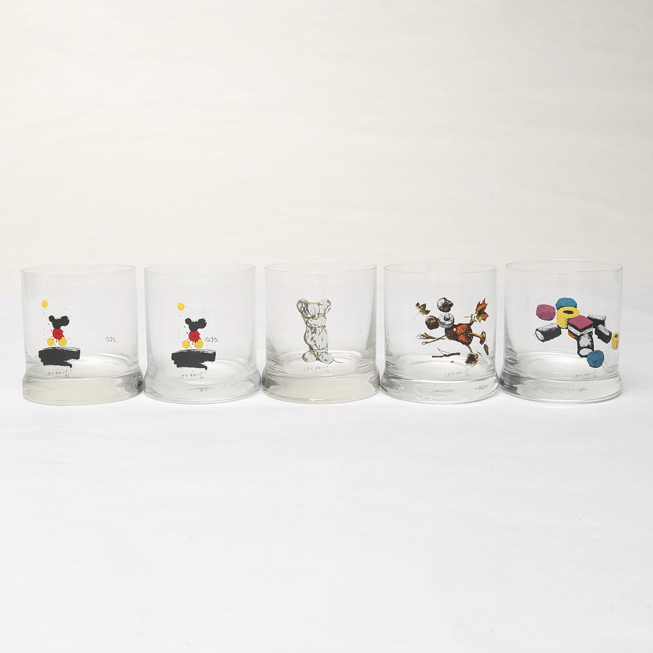GLAS, 5 st, Lasse Åberg i förpackningar.