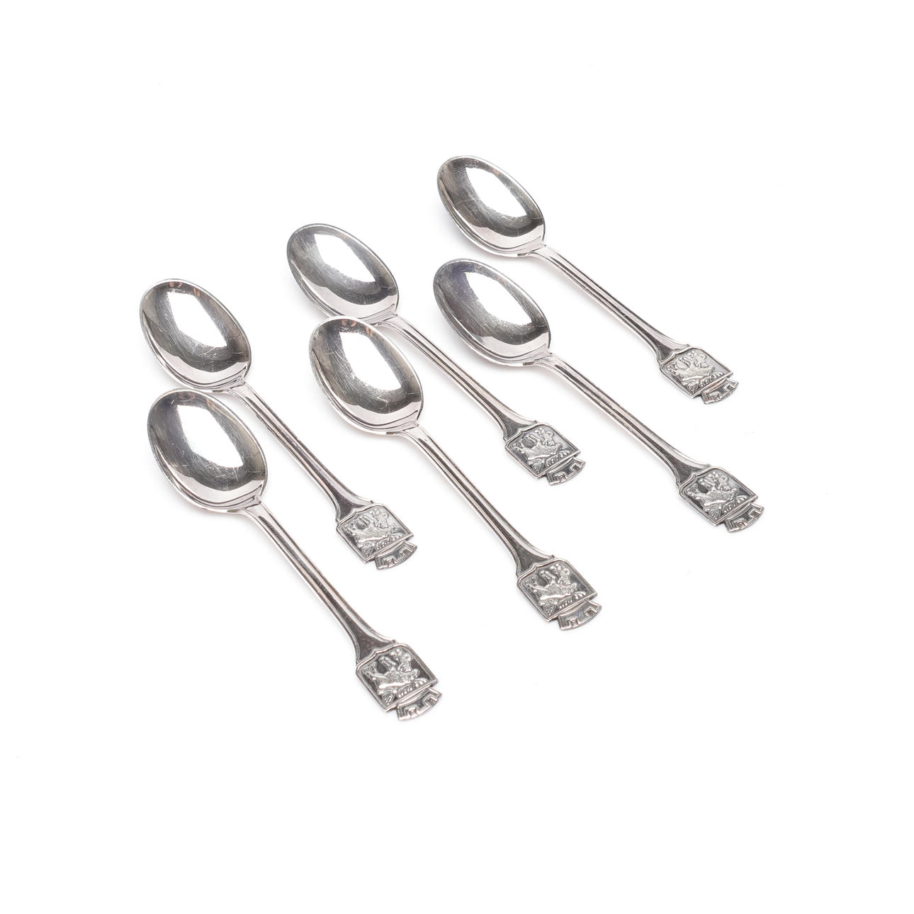 SKEDAR, 6 st, silver, vikt ca 46 gram.