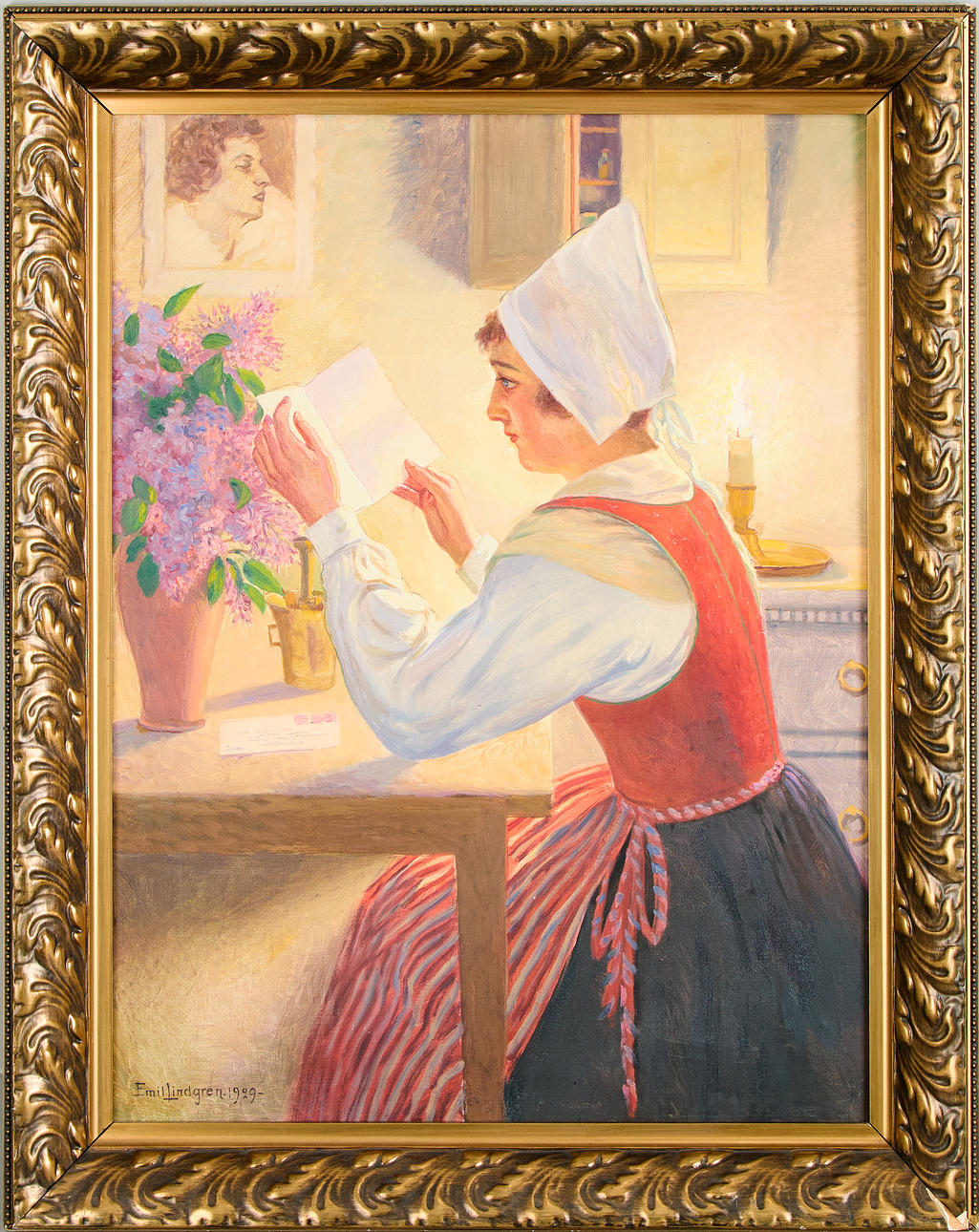 EMIL LINDGREN (1866-1940). Dalkulla with letter.