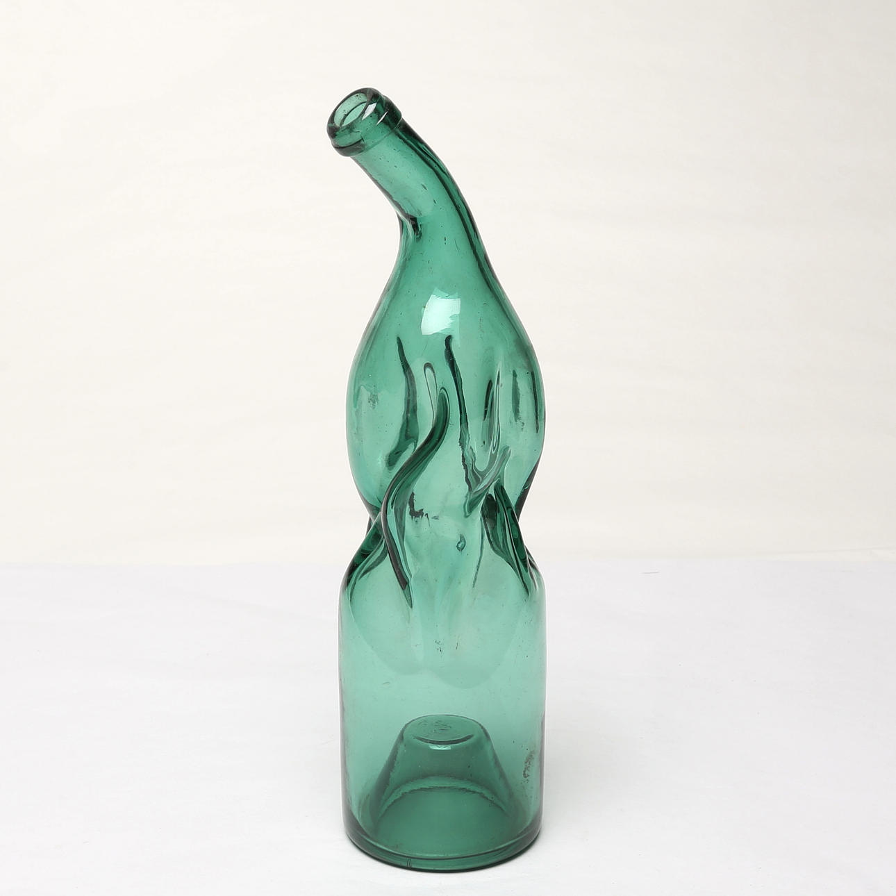 FLASKA/KARAFF, glas, grön.
