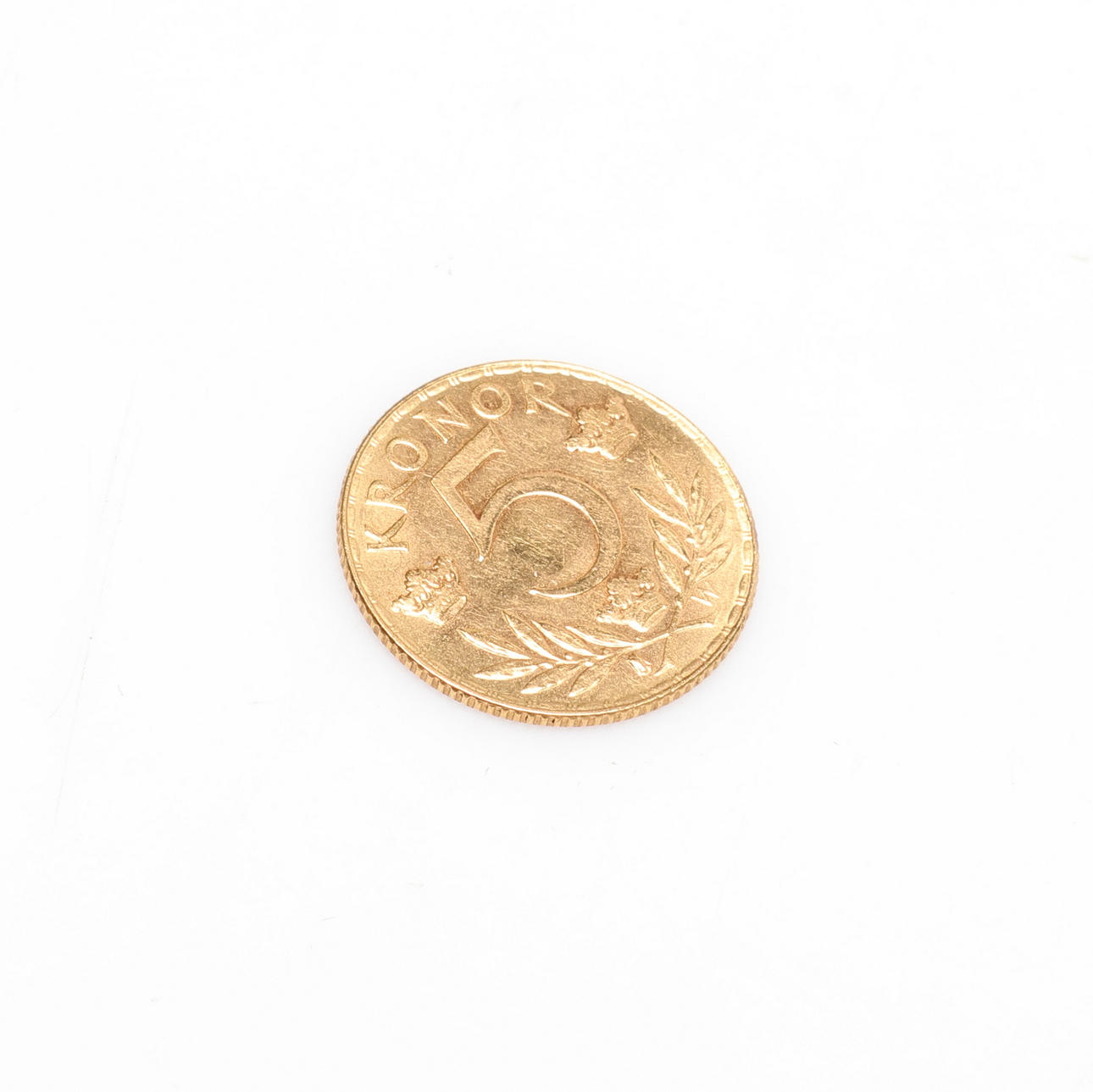 MYNT, 5 kronor, 1920, guld, ca 2,2 gram.