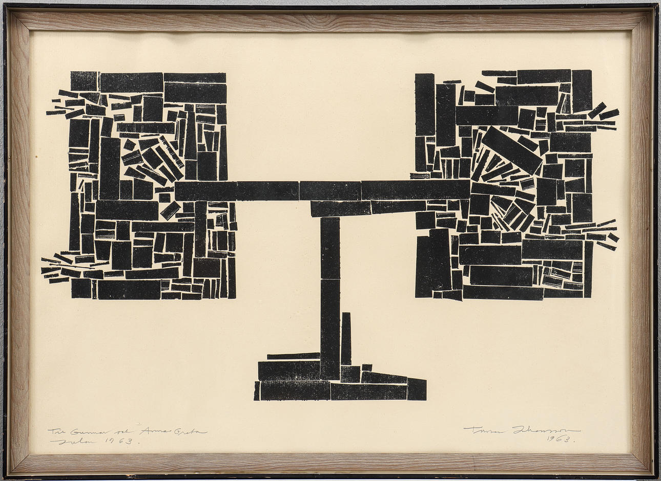 TORSTEN JOHANSSON lithograph unnumbered, signed 1963.