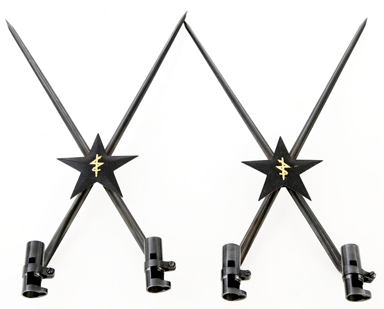 LAMPETTER, 1 par, i form av bajonetter, 1900-tal.