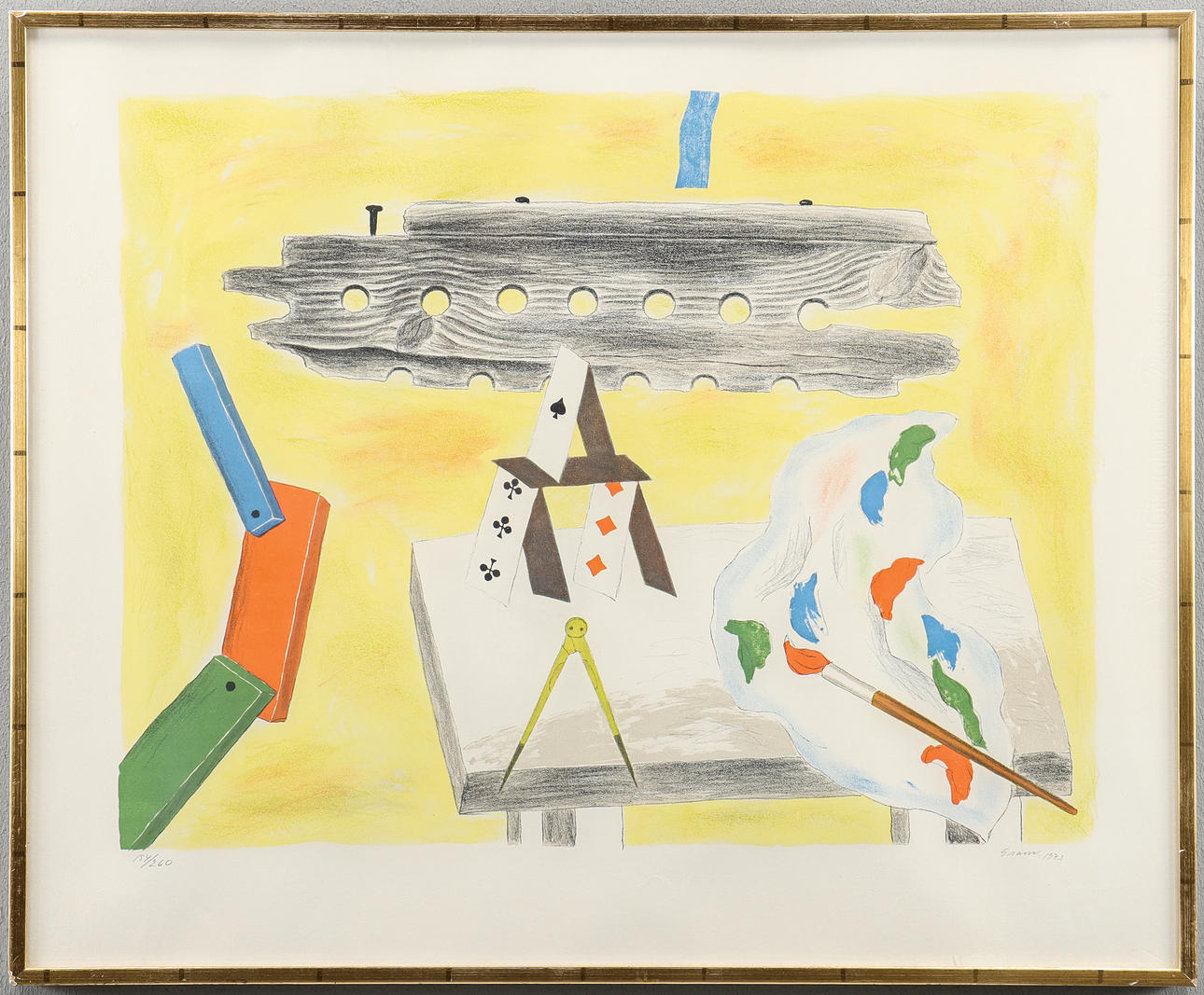 LENNART GRAM. Lithograph 154/260, signed 1973.