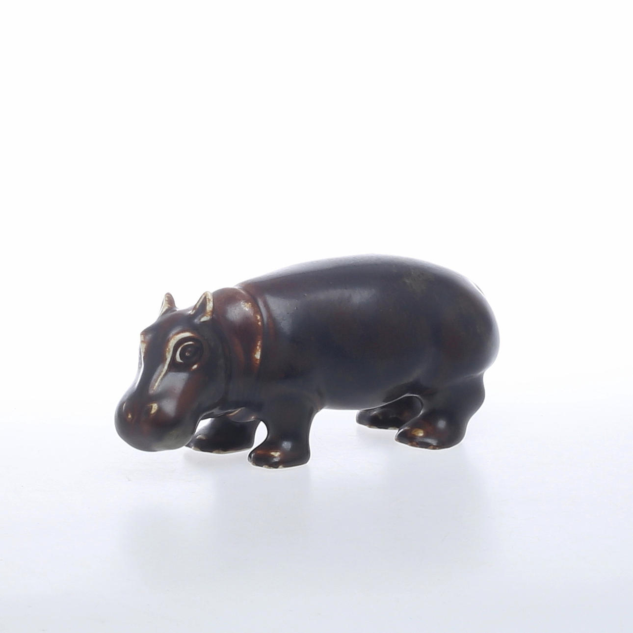 FIGURIN, flodhäst, stengods, Gunnar Nylund, Rörstrand.