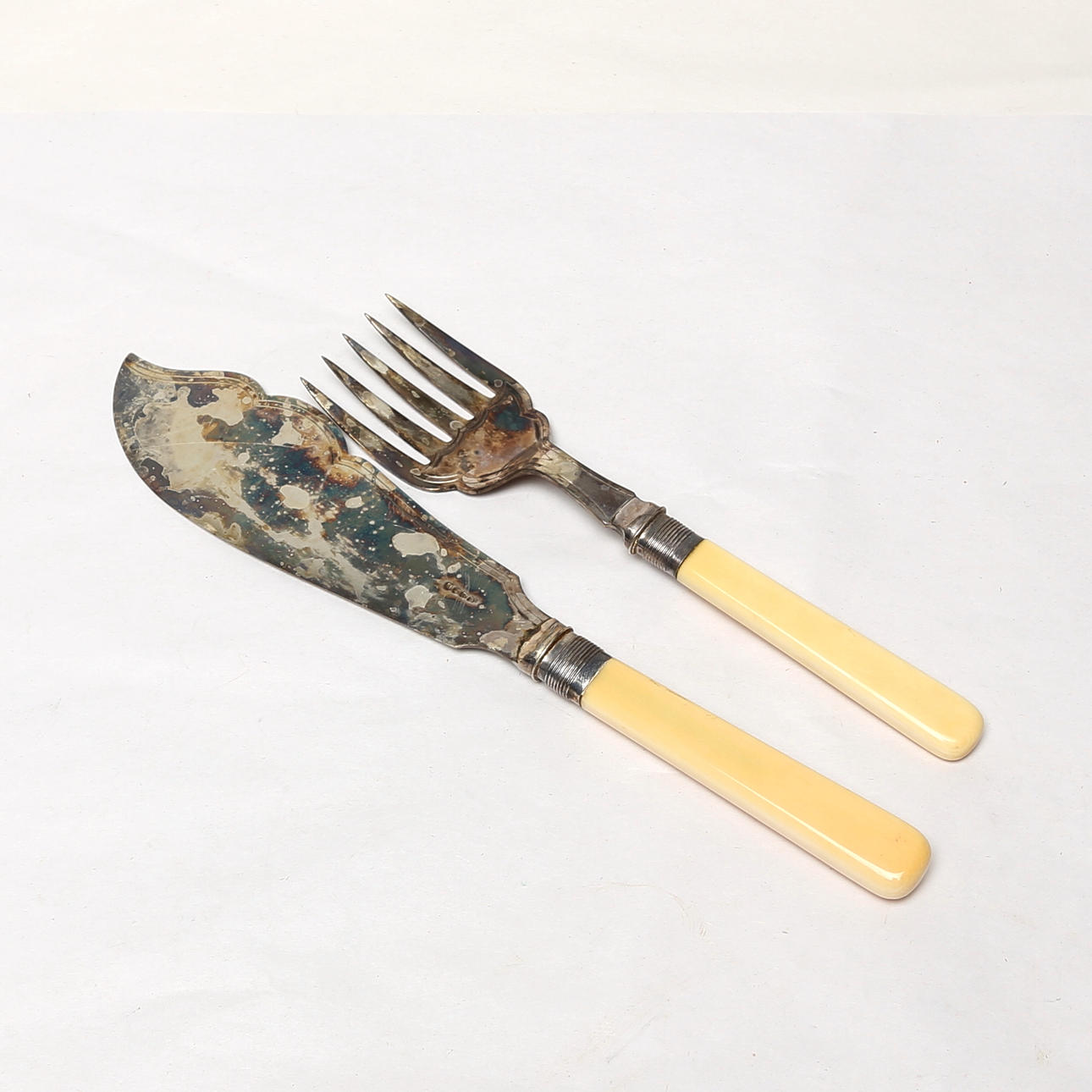 SERVERINGSBESTICK 2 delar, electroplate, i etui.