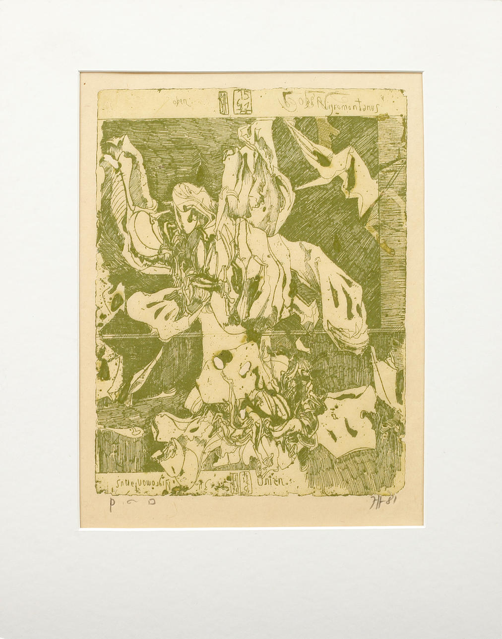 HORST JANSSEN. Komposition, etsning, signerad.