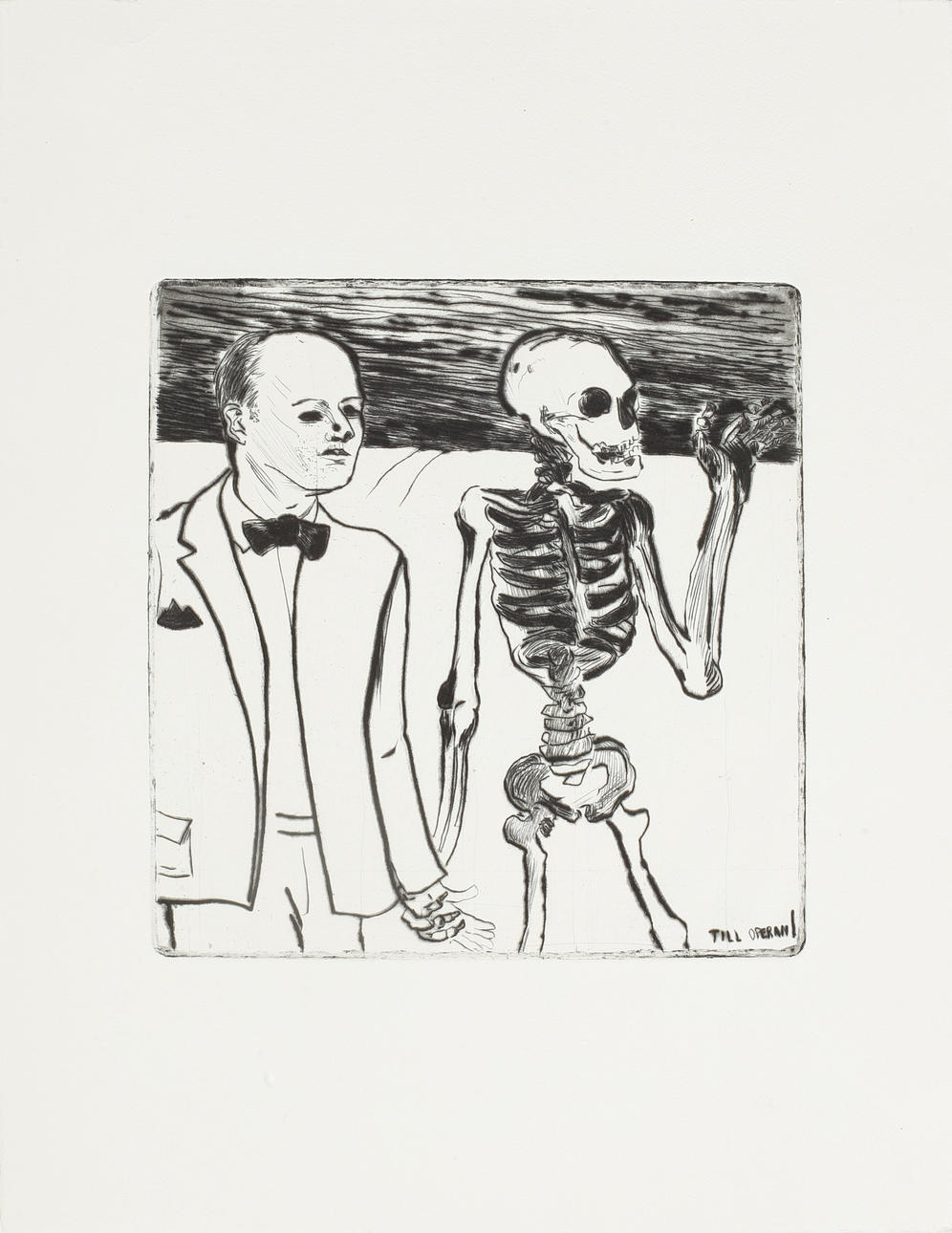 HANS WIGERT. Torrnål och etsning, 3 st blad.
