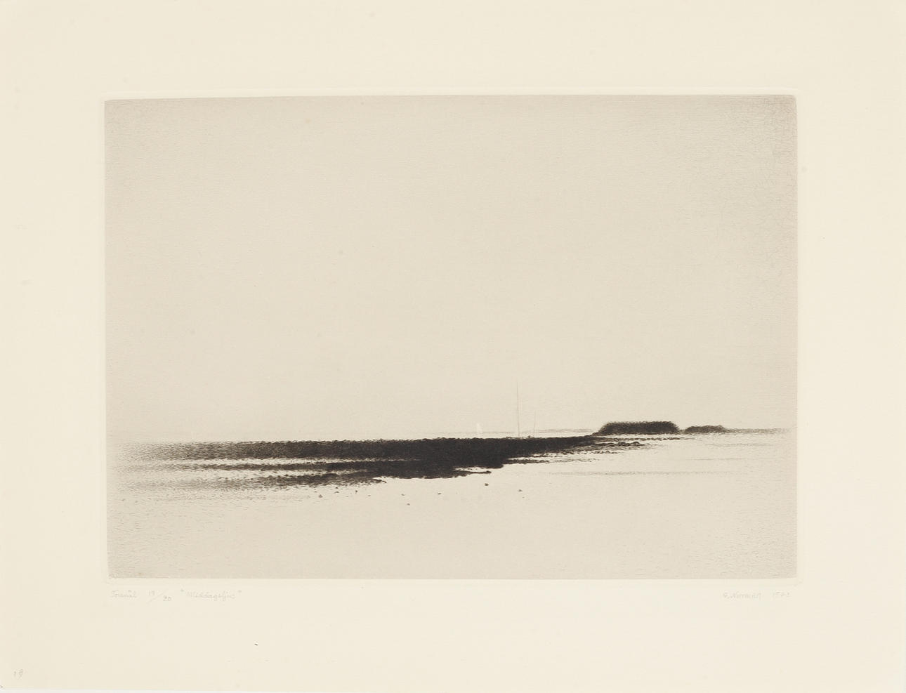 GUNNAR NORRMAN. Torrnål, 2 st, signerade.