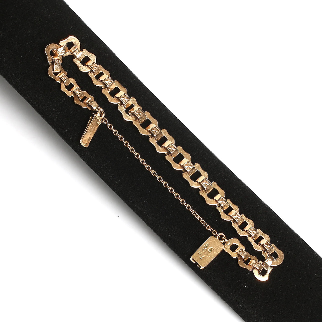 ARMBAND, 18k guld, fantasilänk, John Pettersson eftr, Stockholm, 1910. Vikt 15 gram.