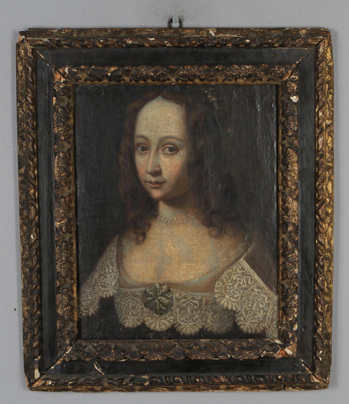 OKÄND KONSTNÄR. Kvinnoporträtt, olja på duk, 1600-tal.