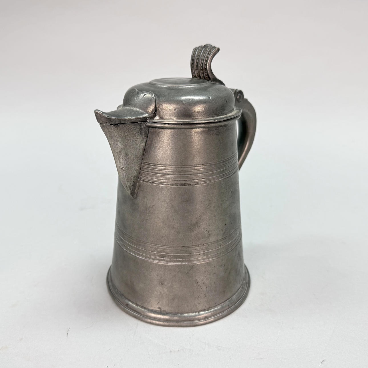 TANKARD - Pewter, hallmarks, 19th century.