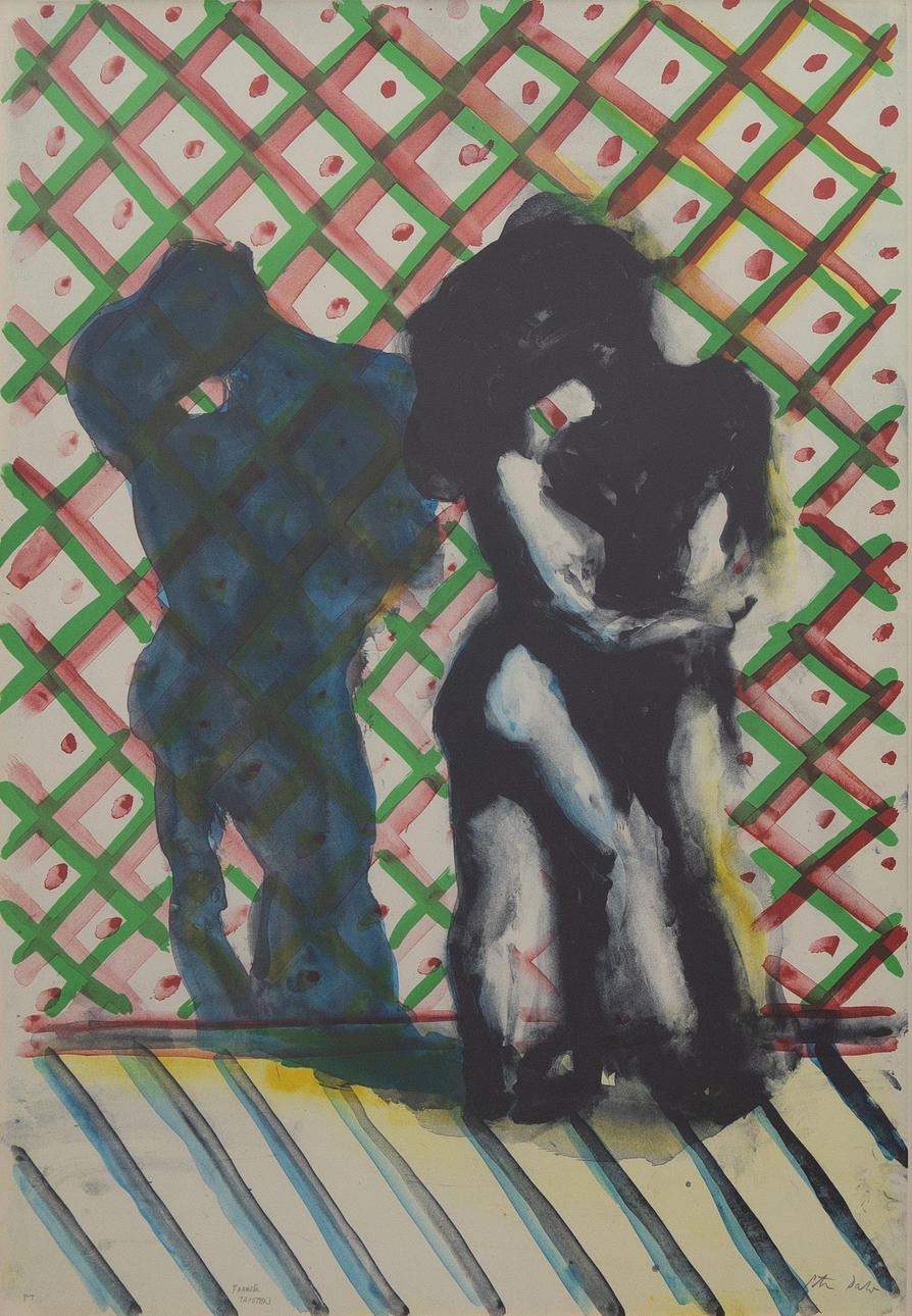 PETER DAHL. "Framför tapeten", lithograph no. PT, signed.