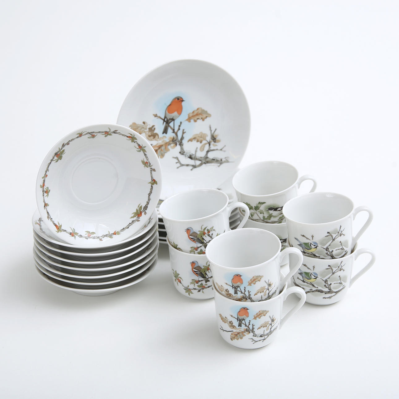 KAFFESERVIS, 22 delar, fyra årstider, Rörstrand.