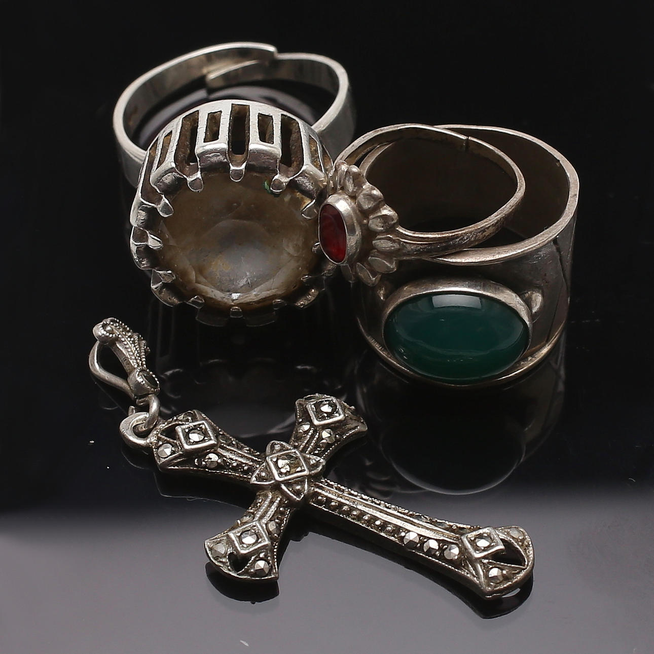 SMYCKEN, 13 delar, silver, 1900-tal, totalvikt 102,41 gram.