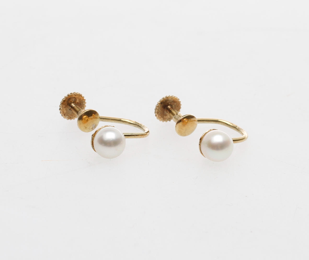 PÄRLÖRHÄNGEN, ett par, 18k guld, vikt ca 1,9 gram.