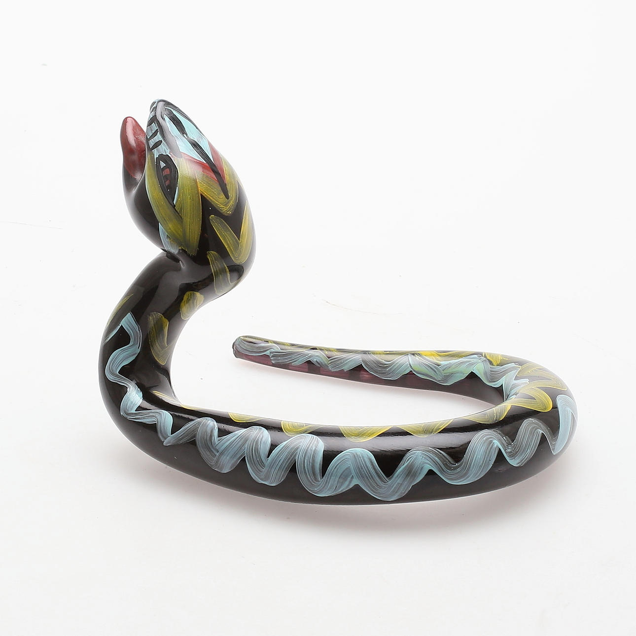 SKULPTUR, konstglas, orm, Ulrica Hydman Vallien, limiterad, signerad samt numrerad.