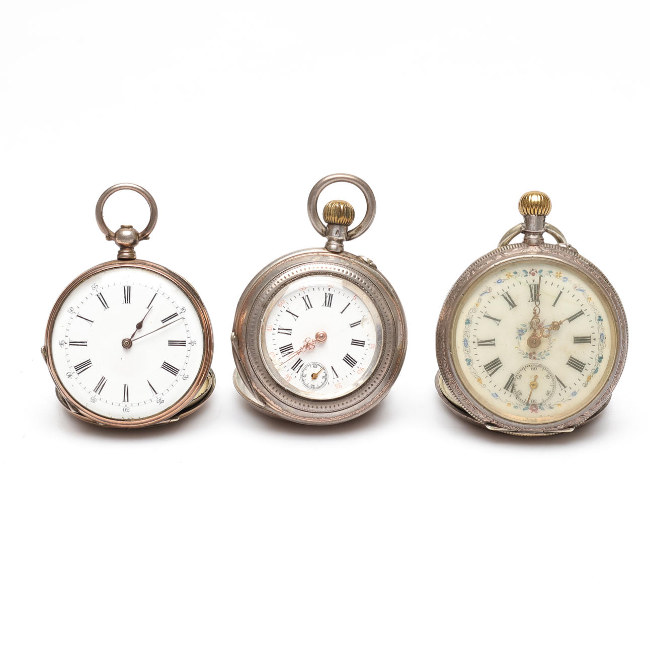 FICKUR, 3 st, silver, 1800/1900-tal.