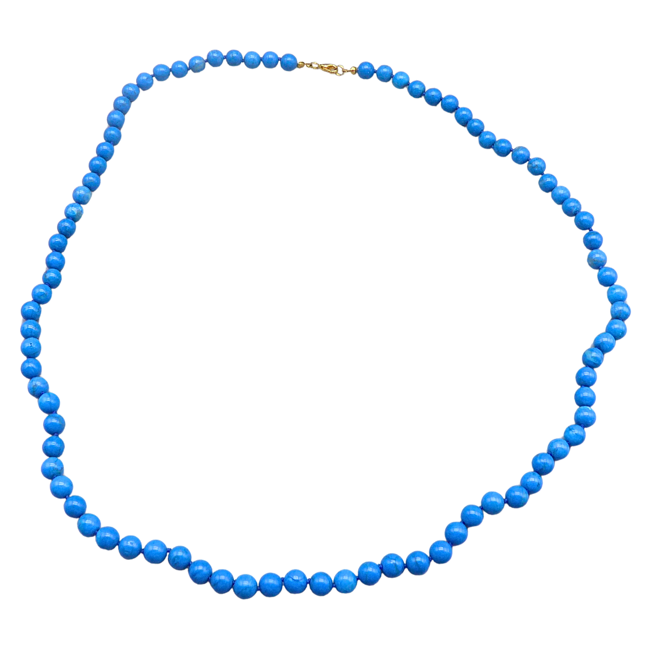 NECKLACE WITH TURQUOISE BEADS.