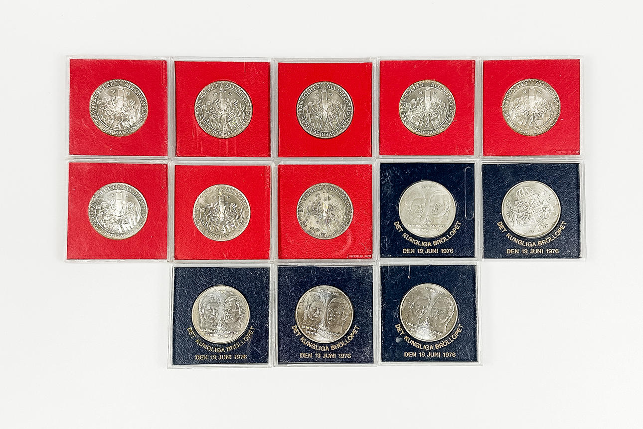 MYNT, 13 st, 50-kronor, Sterlingsilver.