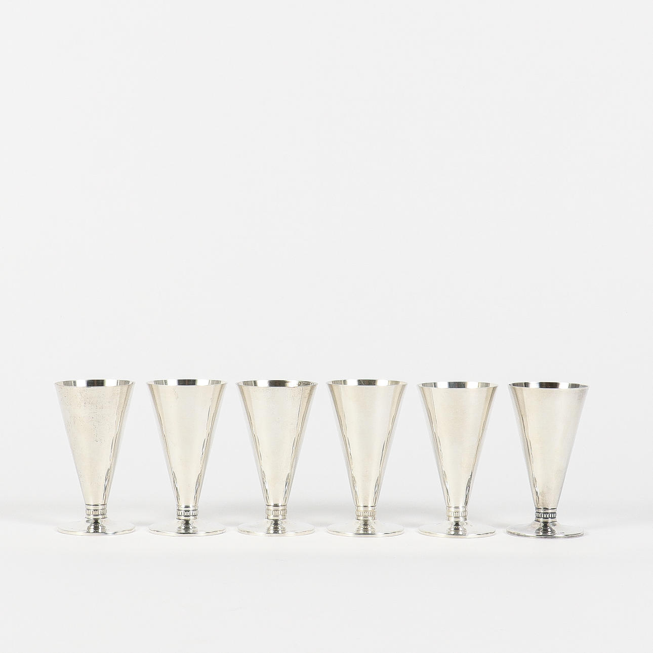 TORE ELDH, snapsglas 6 stycken, silver, Ceson.