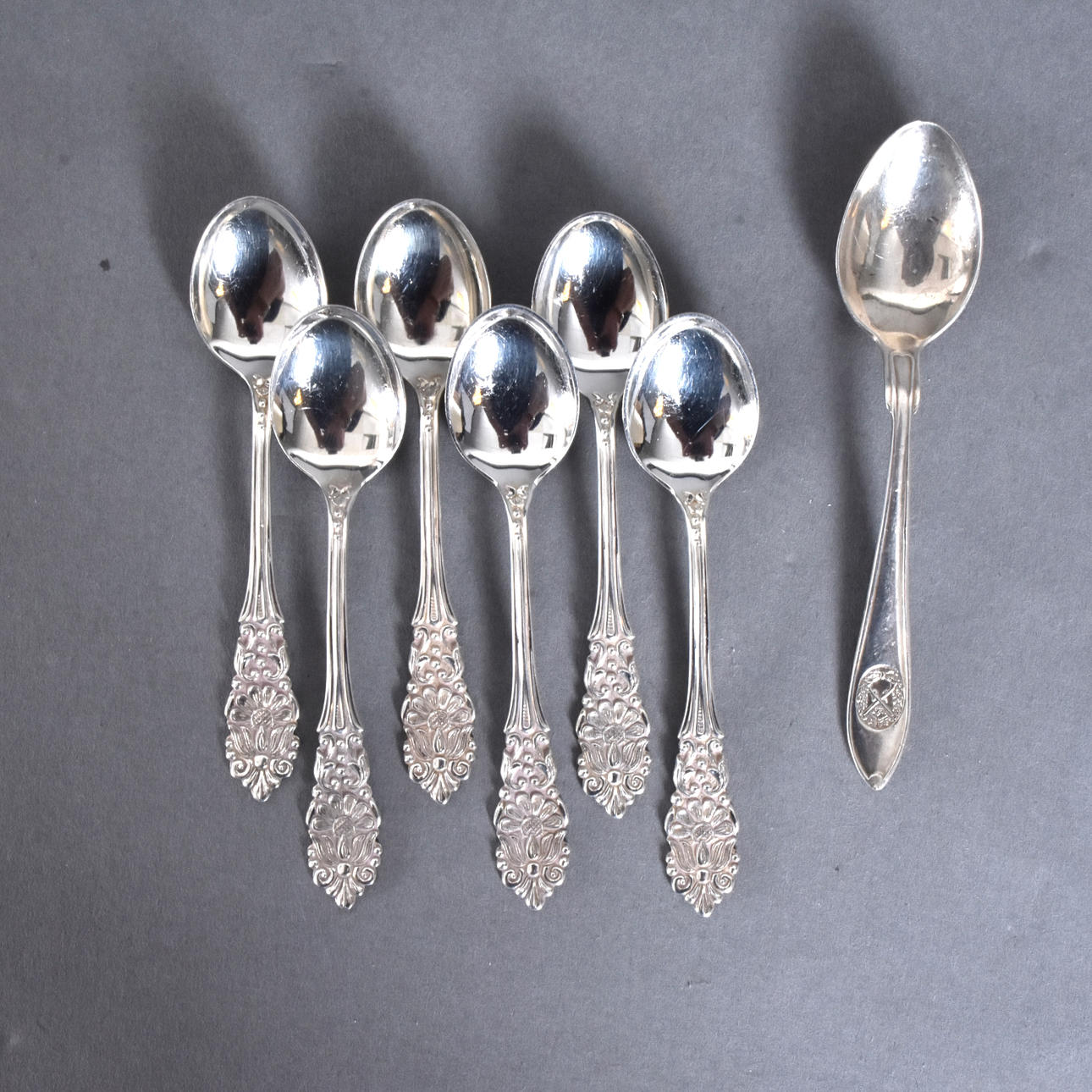 KAFFESKEDAR, 7 st, silver, 1900-tal.