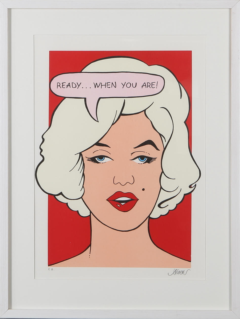 PETTER THOEN. "Ready.. When you are!", litografi, signerad, EA.