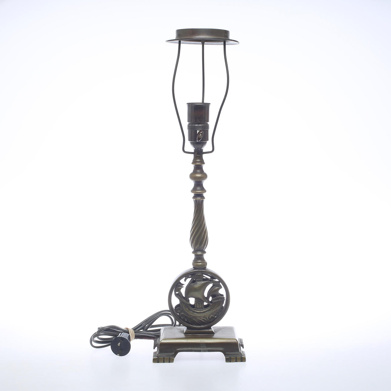 BORDSLAMPA, brons, 1930-tal.