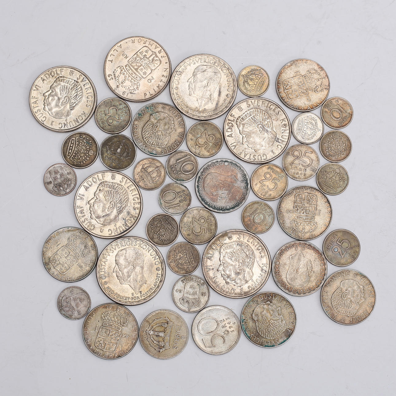 SILVERMYNT, 40 st, Sverige, finvikt 84 gram.