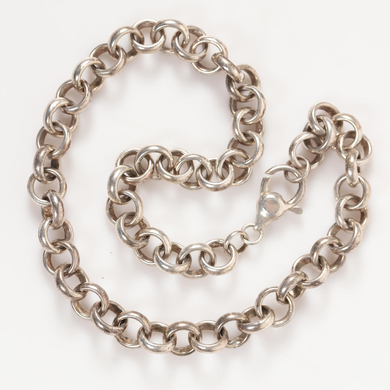 COLLIER, ankarlänk, sterlingsilver.