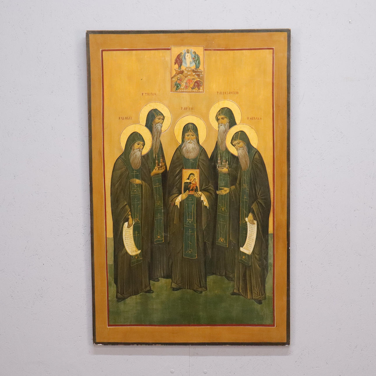 IKON, rysk-ortodox, bemålat trä, 1900-tal.