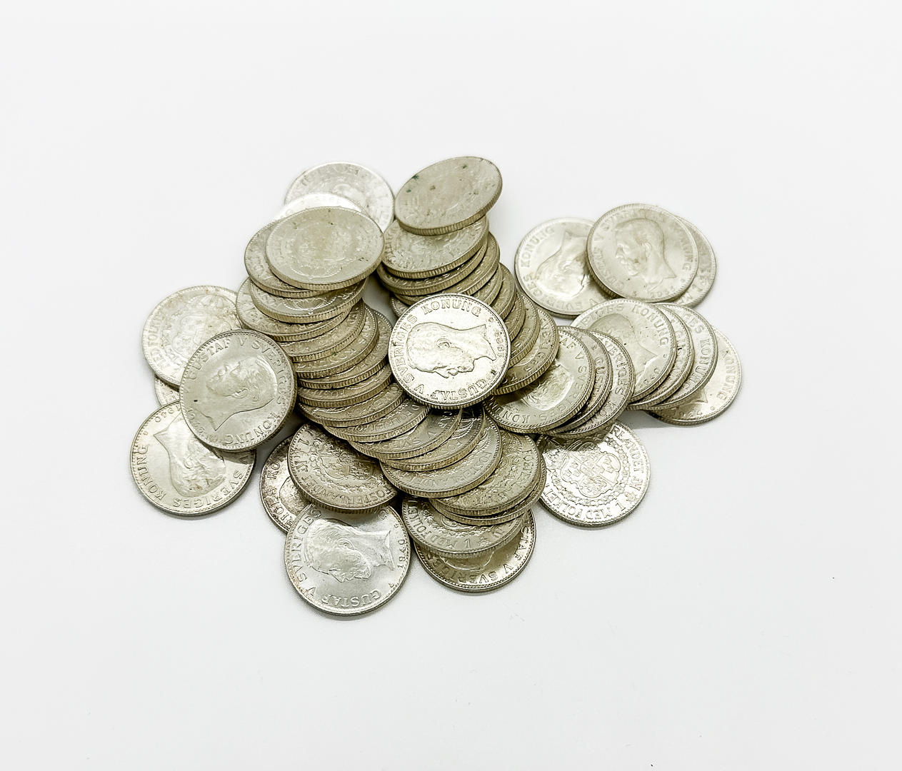 MYNT, 47 st 1-kronor, Silver, före 1940.