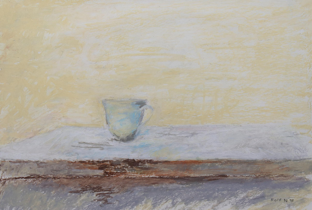 ROLF NILSSON. pastell, stilleben.