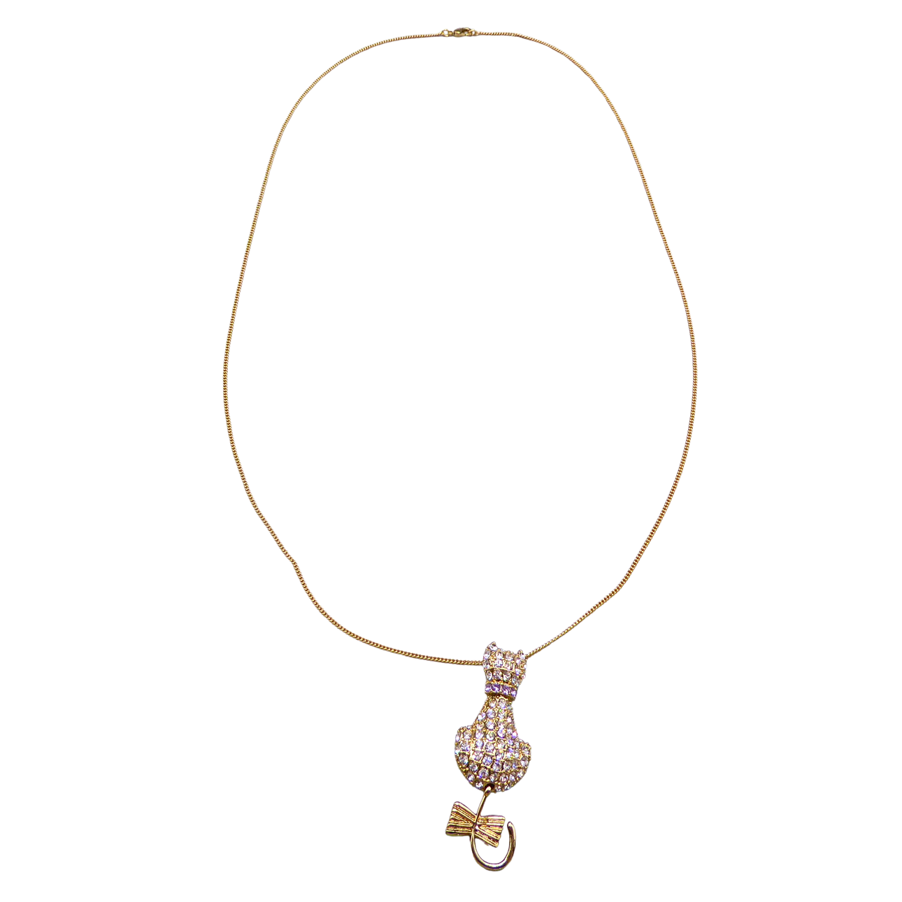 NECKLACE WITH CAT PENDANT.