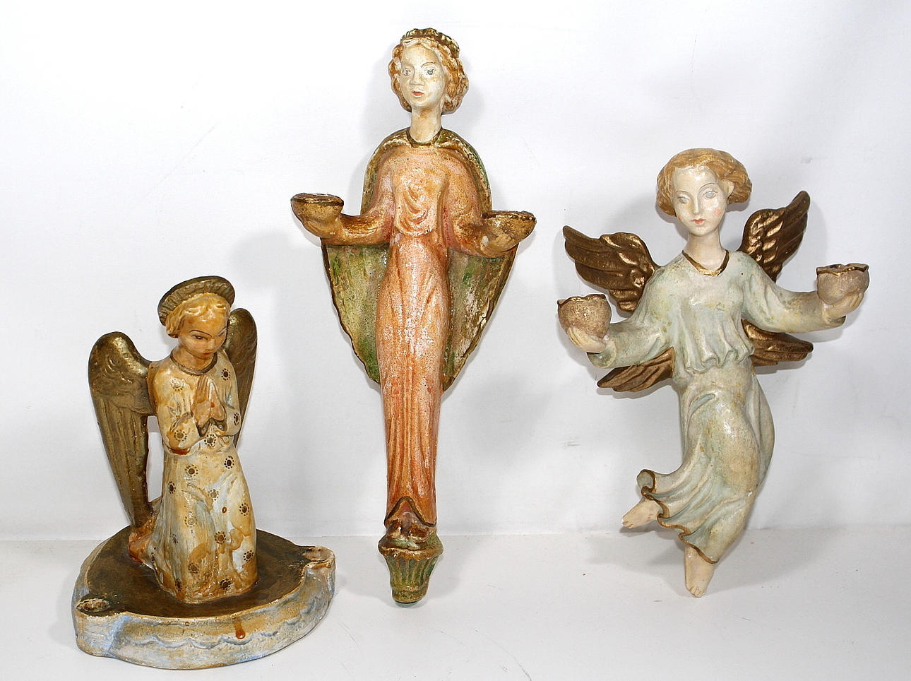 ÄNGLAR, 3 st, gips.