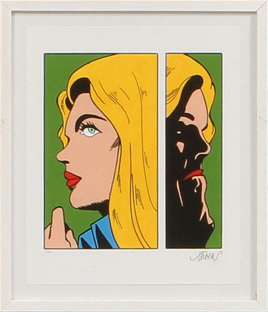 PETTER THOEN. Porträtt, litografi, signerad och numrerad 7/90.