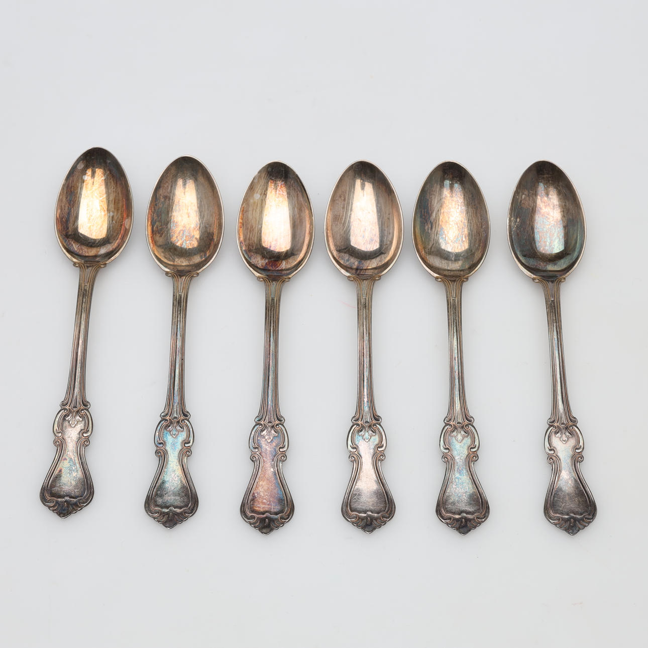 SKEDAR 6 stycken, silver, vikt ca 70,7 gram.
