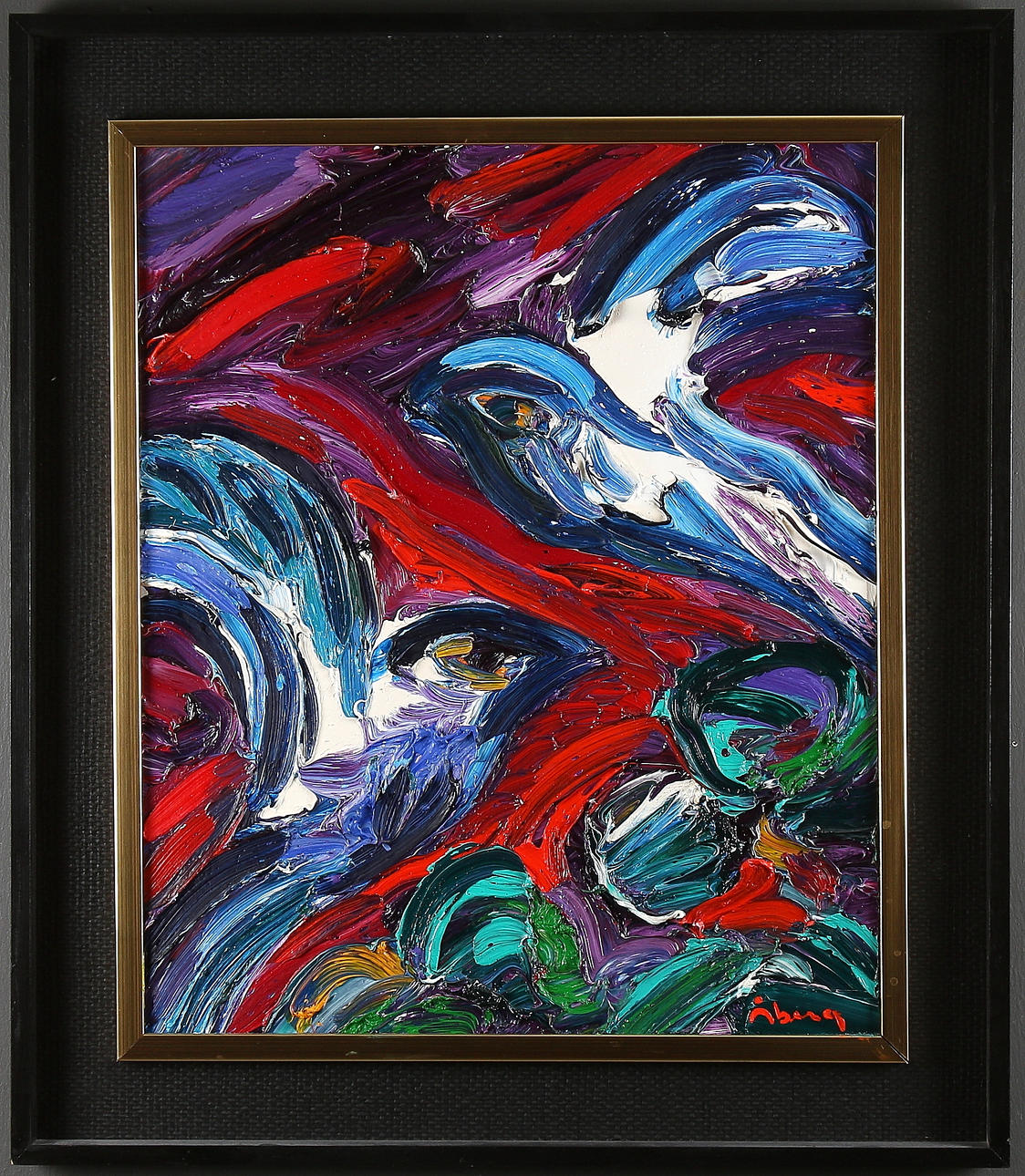 BENGT ÅBERG. "Söder och Norr", olja på duk, signerad.