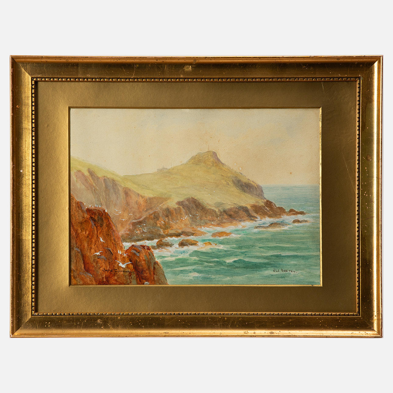 JACK LE BRETON. Watercolour, "Cape Cornwall", signed.