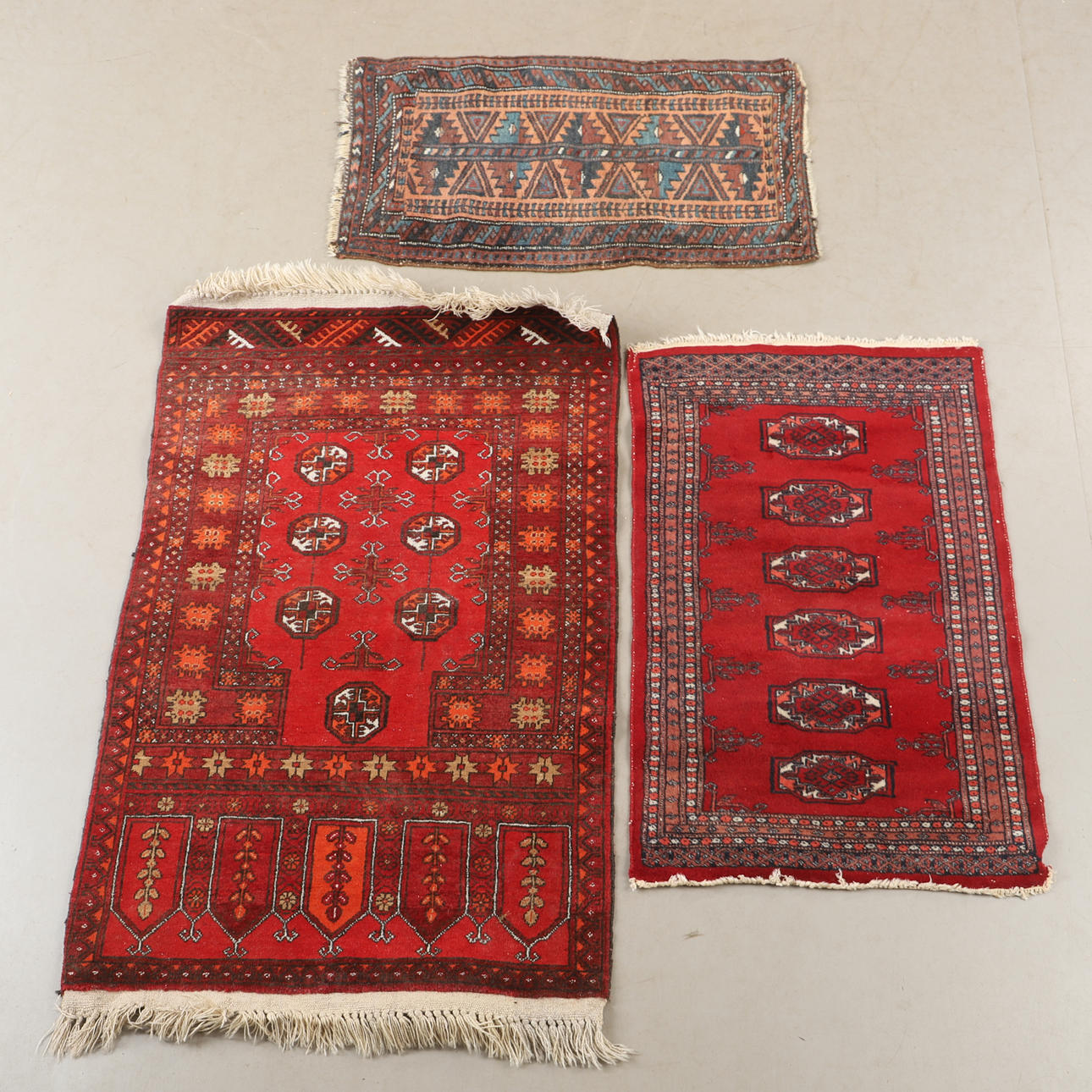 MATTOR, 3 stycken, orientaliska.