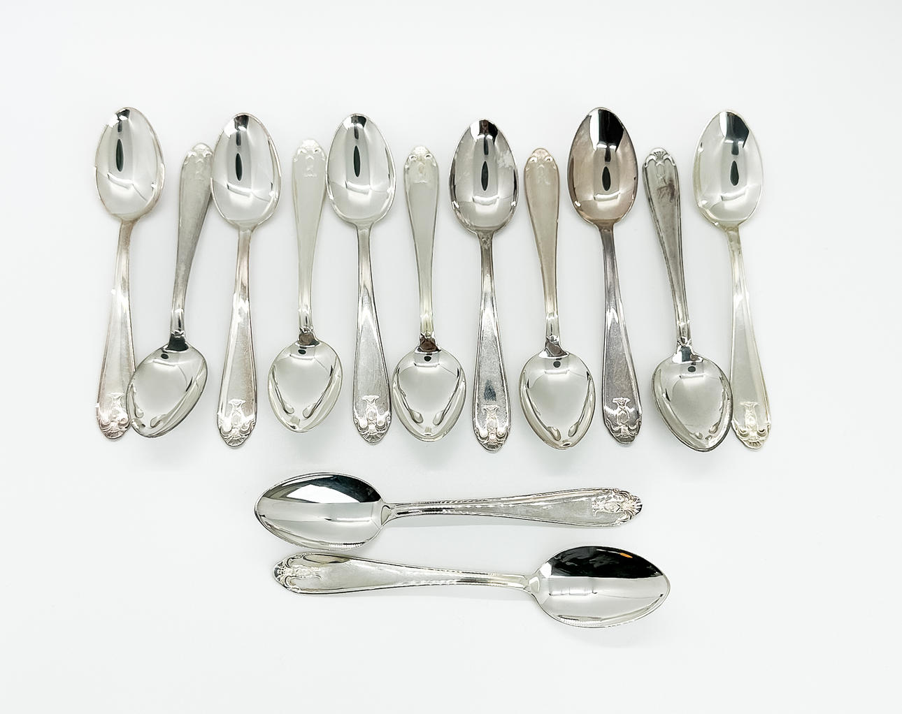 KAFFESKEDAR, 12 st, Silver, GAB.