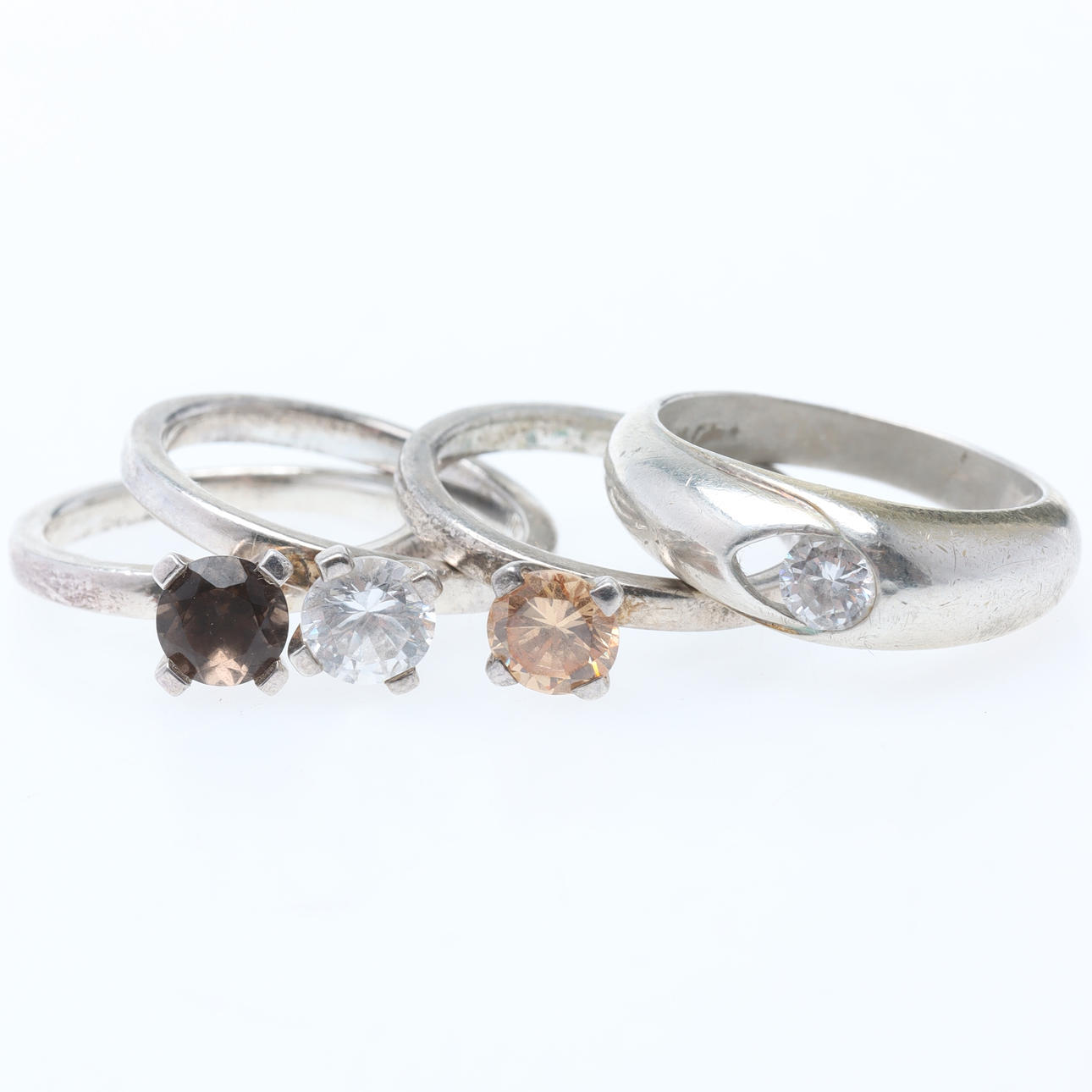 RINGAR, 4 st, sterlingsilver, Catwalk & GHA.