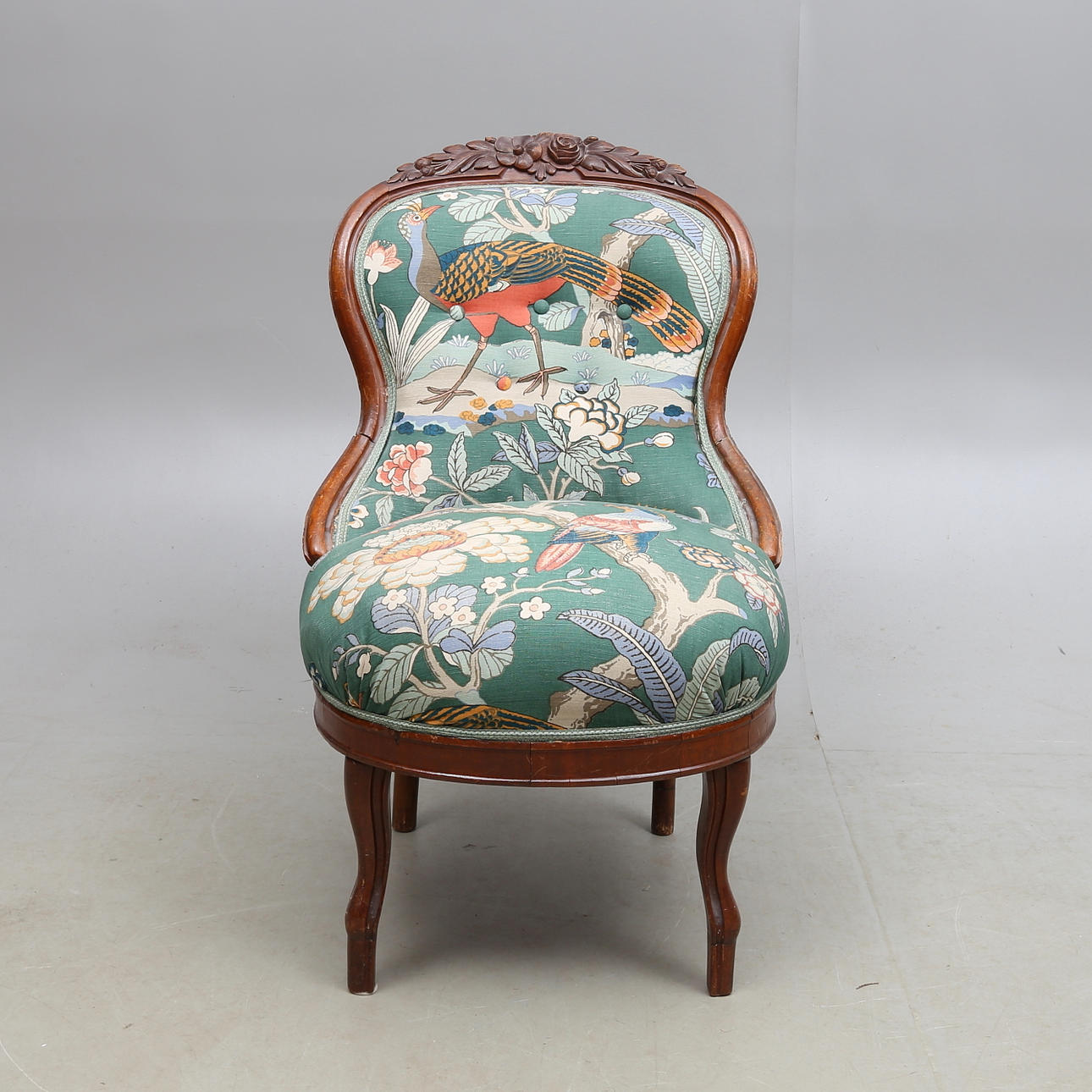 FÅTÖLJ, nyrokoko, emmamodell, 18/1900-tal.