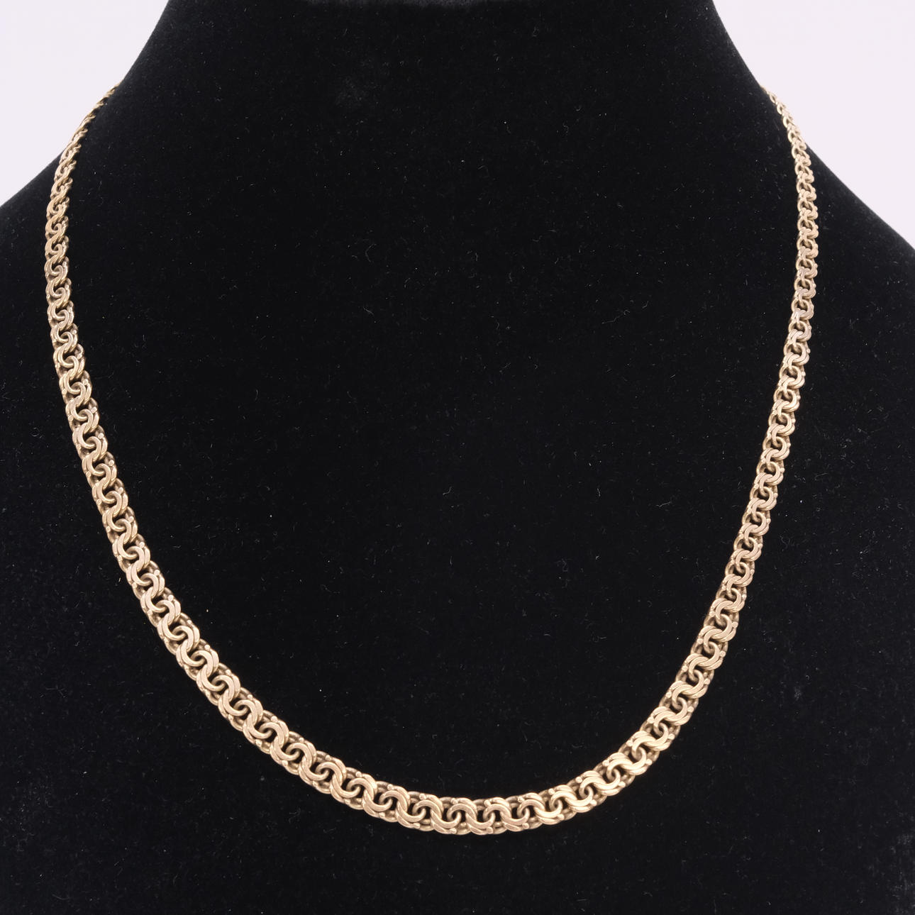 COLLIER, DOSERAD BISMARCKLÄNK, 18K GULD.