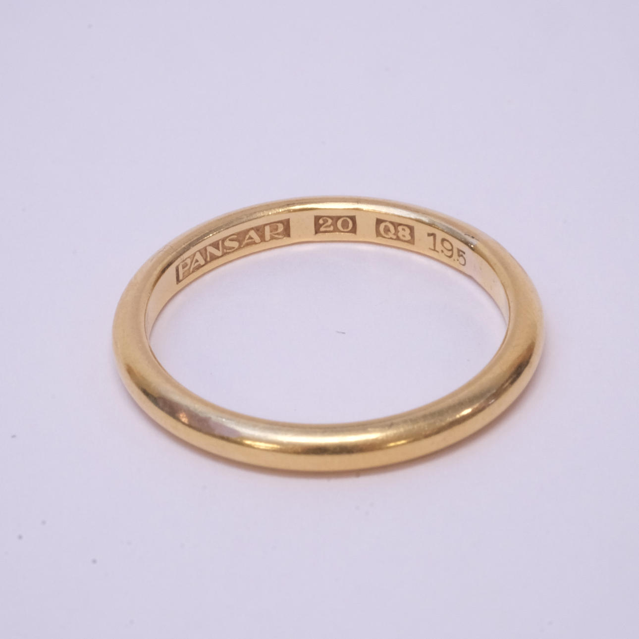 SLÄT RING, 20K GULD.