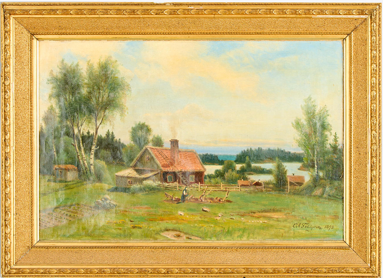 CARL AUGUST FAHLGREN. Summer idyll.